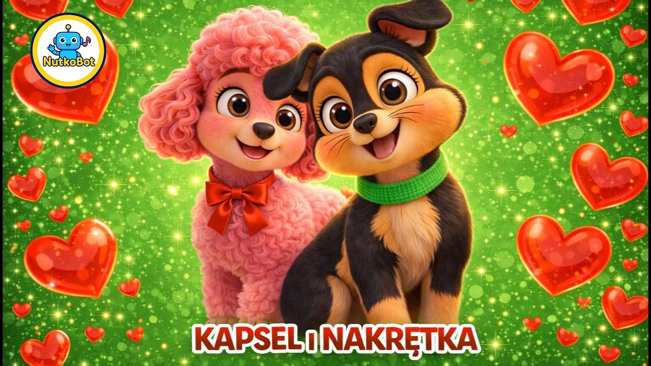 Kapsel i Nakrętka 💖🐶 | Walentynkowa Piosenka dla Dzieci | NutkoBot 🤖