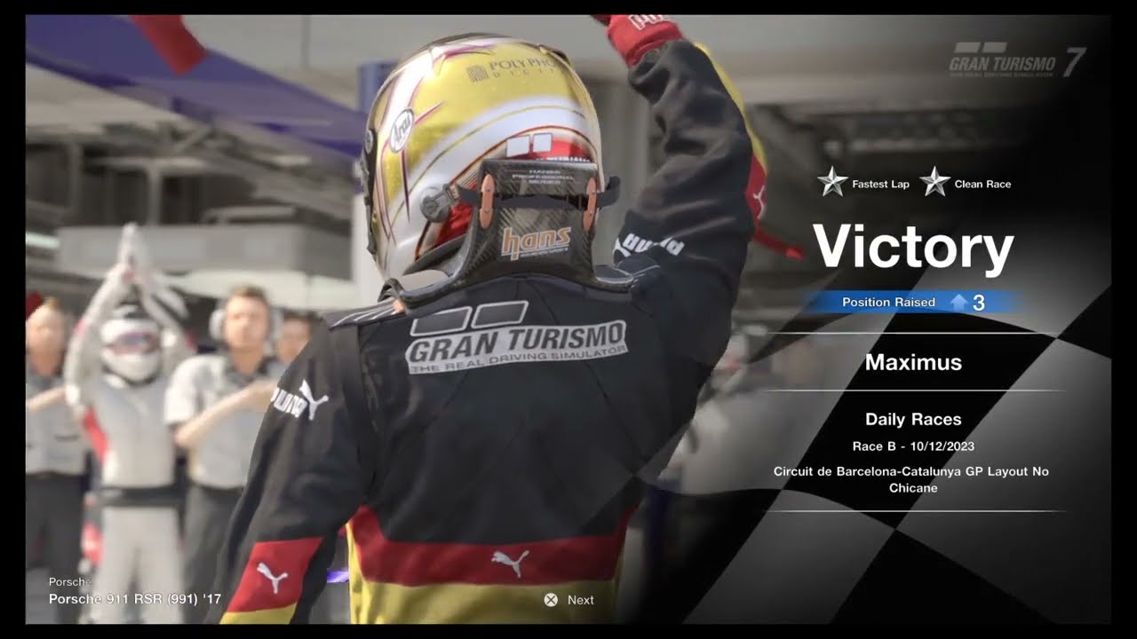 Gran Turismo 7 | Daily Race B | Circuit de Barcelona-Catalunya | Porsche 911 RSR (991) '17 | VICTORY