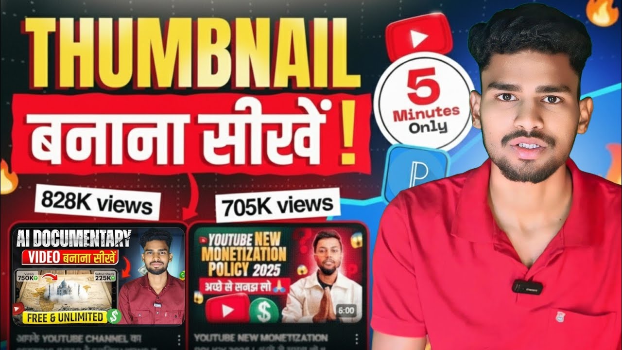 YouTube Thumbnail Kaise Banaye? | How to Make Professional Thumbnails on Mobile ! 