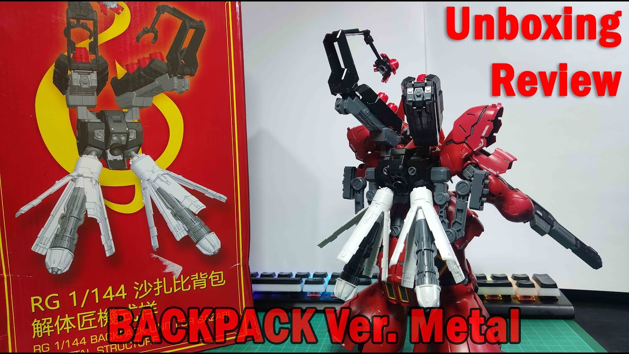 Backpack Metal Structure Ver. for RG Sazabi by Effect Wing (EW) - Unoboxing and Review