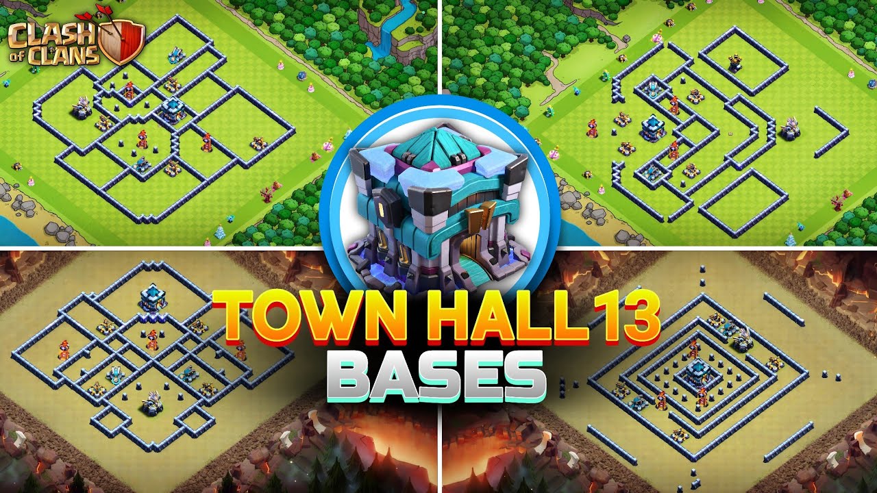 TOP 10! Town Hall 13 War and Trophy Pushing Base | Th13 Anti 3-Star Base Layout's! Clash of Clans