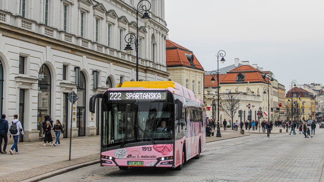Przejazd: Solaris Urbino 12 IV Electric #1913 MZA Warszawa - Linia 222