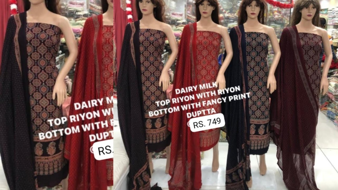 RS 749  BUDGET FRIENDLY FANCY  RAYON COTTON  CHURIDHAR MATERIAL PH  7306083024