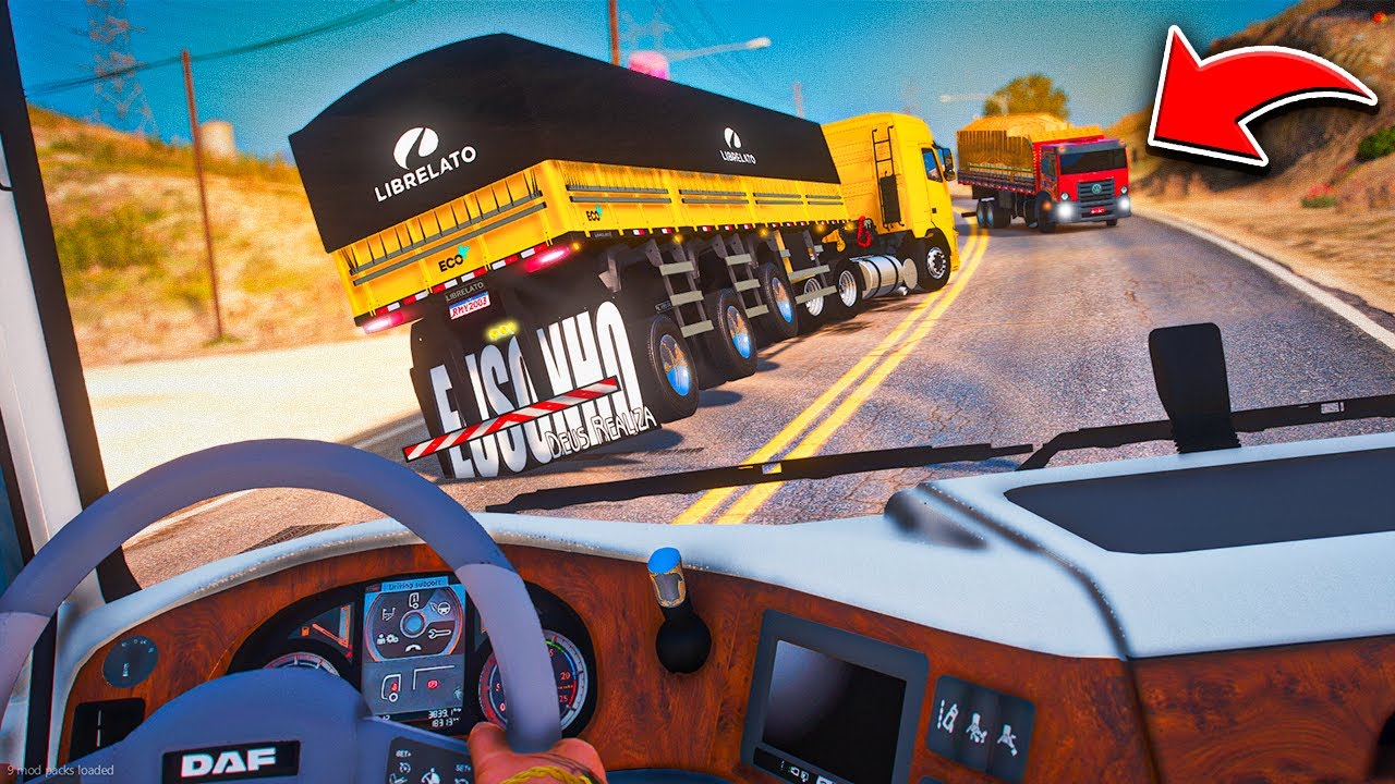 GTA V VIDA DE CAMINHONEIRO | CAMINHEIRO DA QUEBRA DE ASA E QUASE TOMBA NA MINHA FRENTE 😨 #248