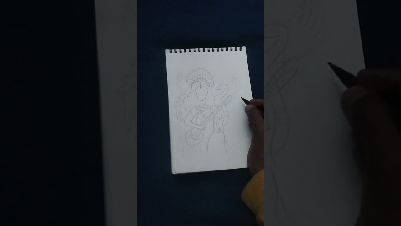 Saraswati mata ka drawing 👍💐🙏🛕🪔 like aur subscribe Karen