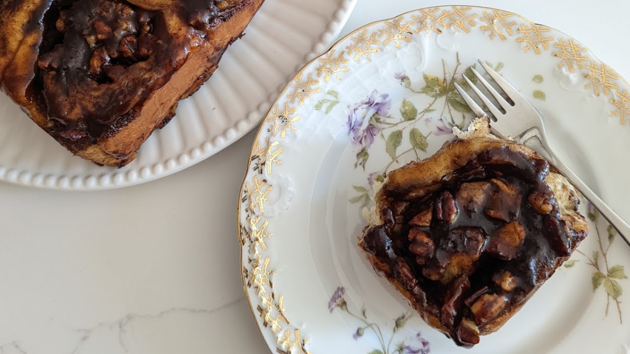 Make Bourbon Peach Sticky Buns - The BEST Recipe Ever