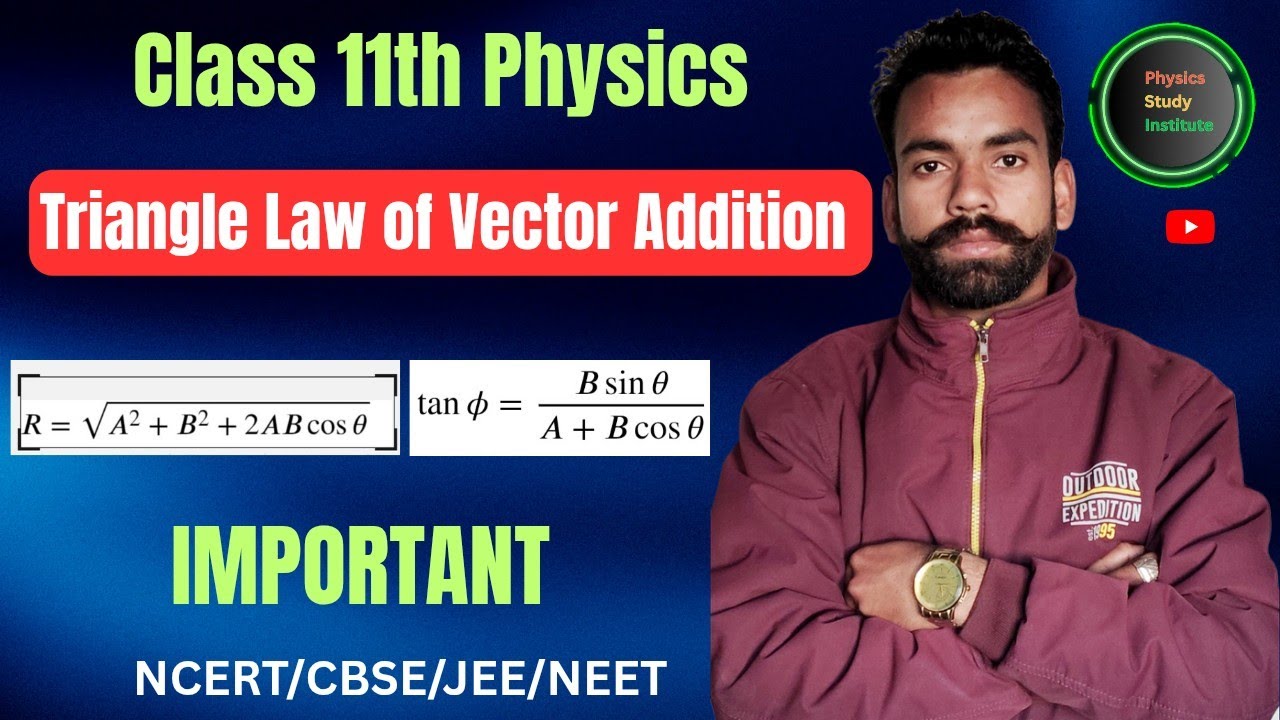 Triangle law of Vector Addition || Class 11th Physics || Important || Best Explanation| NCERT/CBSE