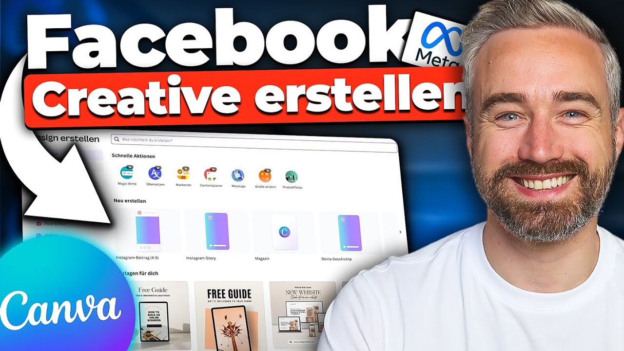 Einfach & Kostenlos Creative f&uuml;r Werbeanzeigen erstellen - Canva Tutorial 2025