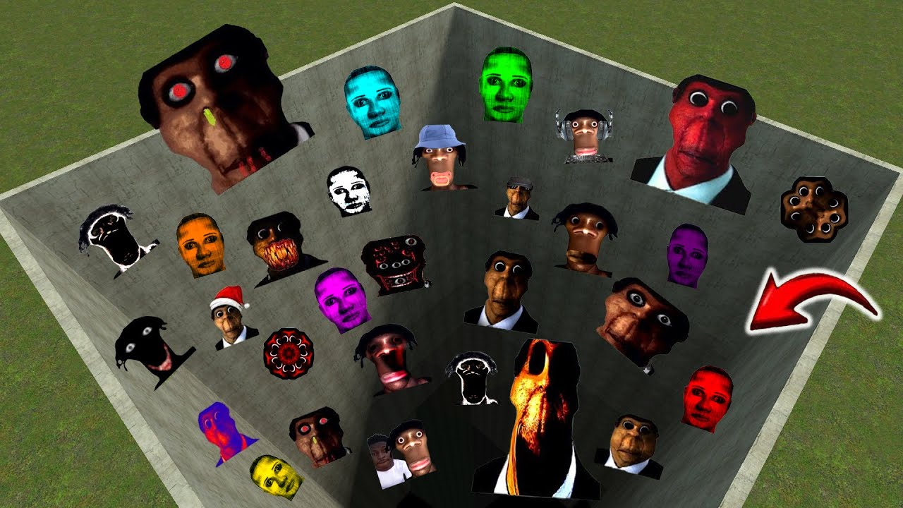 OBUNGA NEXTBOTS FAMILY, JUANDALE PRINGLE FAMILY & COLORFUL SELENE NEXTBOTS Chase me in Garry's Mod