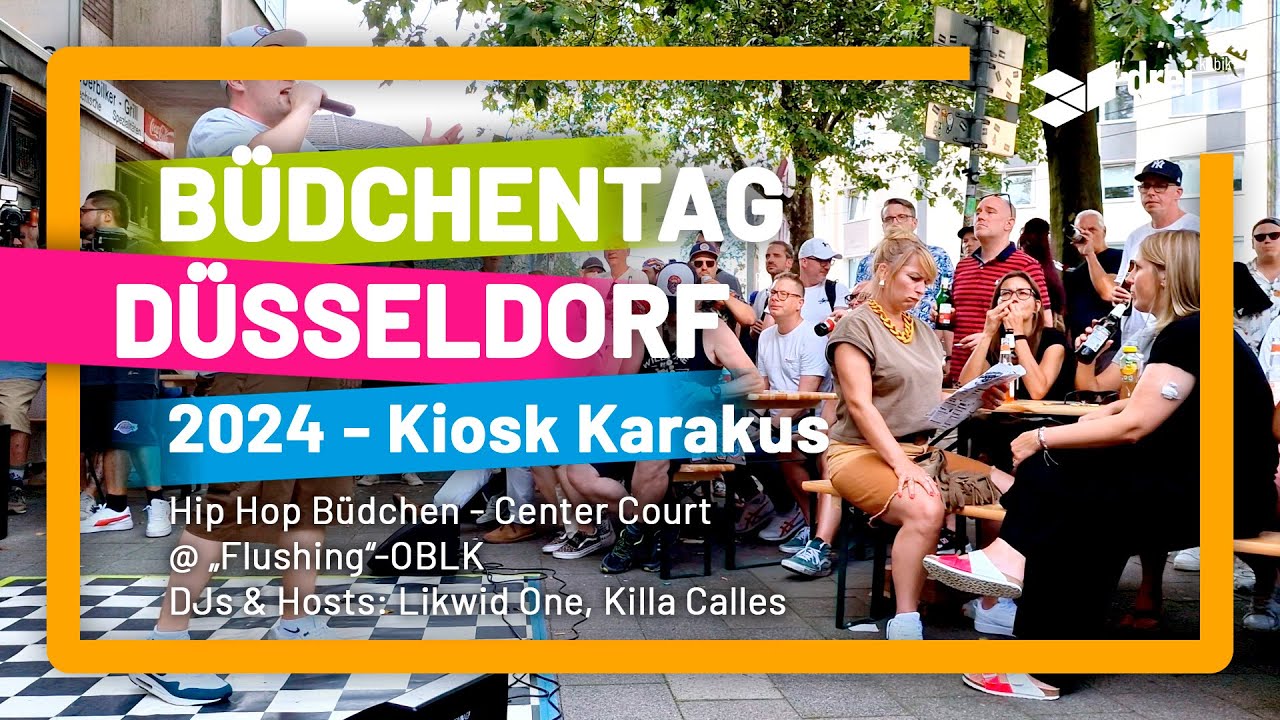Büdchentag 2024 Düsseldorf Oberbilk - Hip Hop live Performance am Hip Hop Büdchen, Volksgartenstr 17