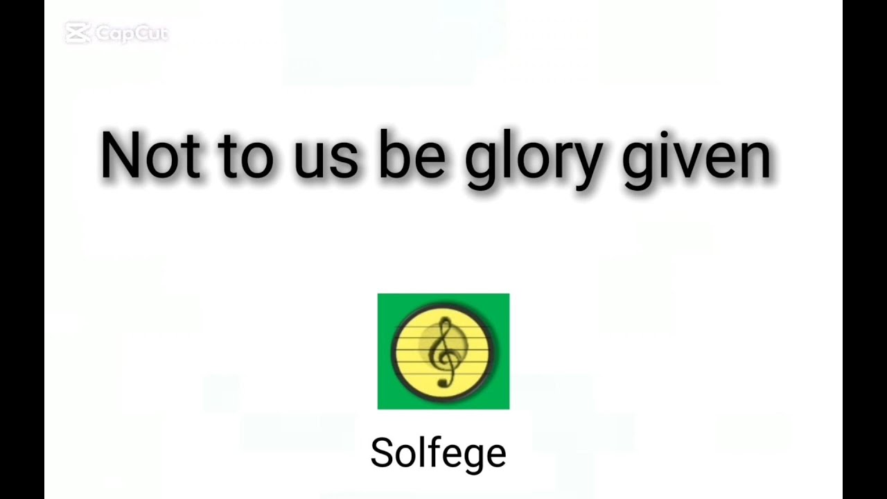 Not to us be glory given