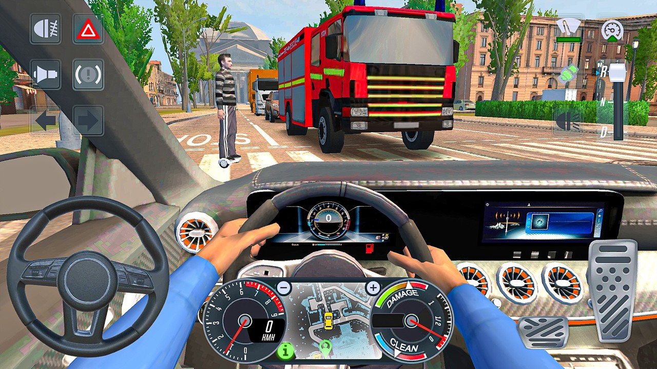 City Taxi Driving Simulator: Mercedes-AMG GT luxury Taxi city driving vs truck - android gameplay