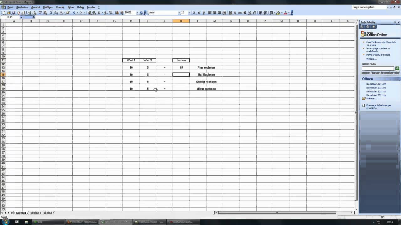 Excel Grundlagen - Rechnen.mp4