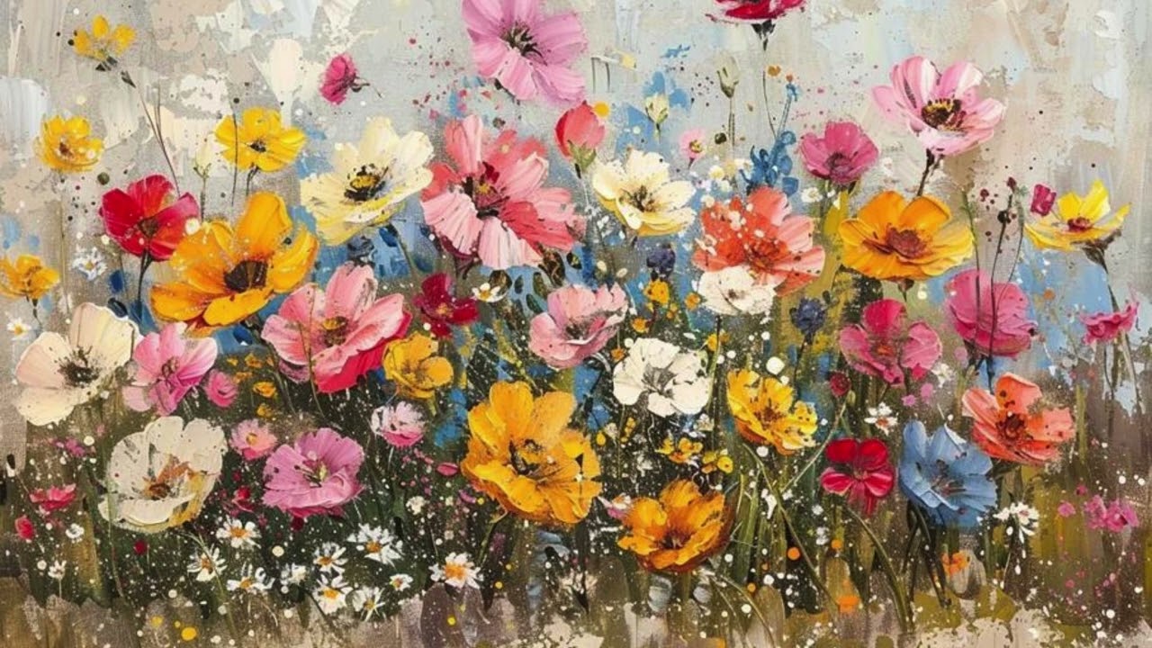 Vintage Floral Free Tv Art Wallpaper Screensaver Home Decor Samsung Oil Painting Digital Wildflower