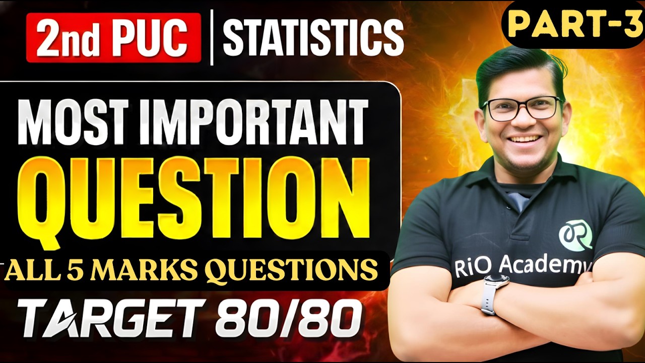 2nd PUC statistics  | marathon session on statistics part-3  | Fix #2ndpuckarnataka
