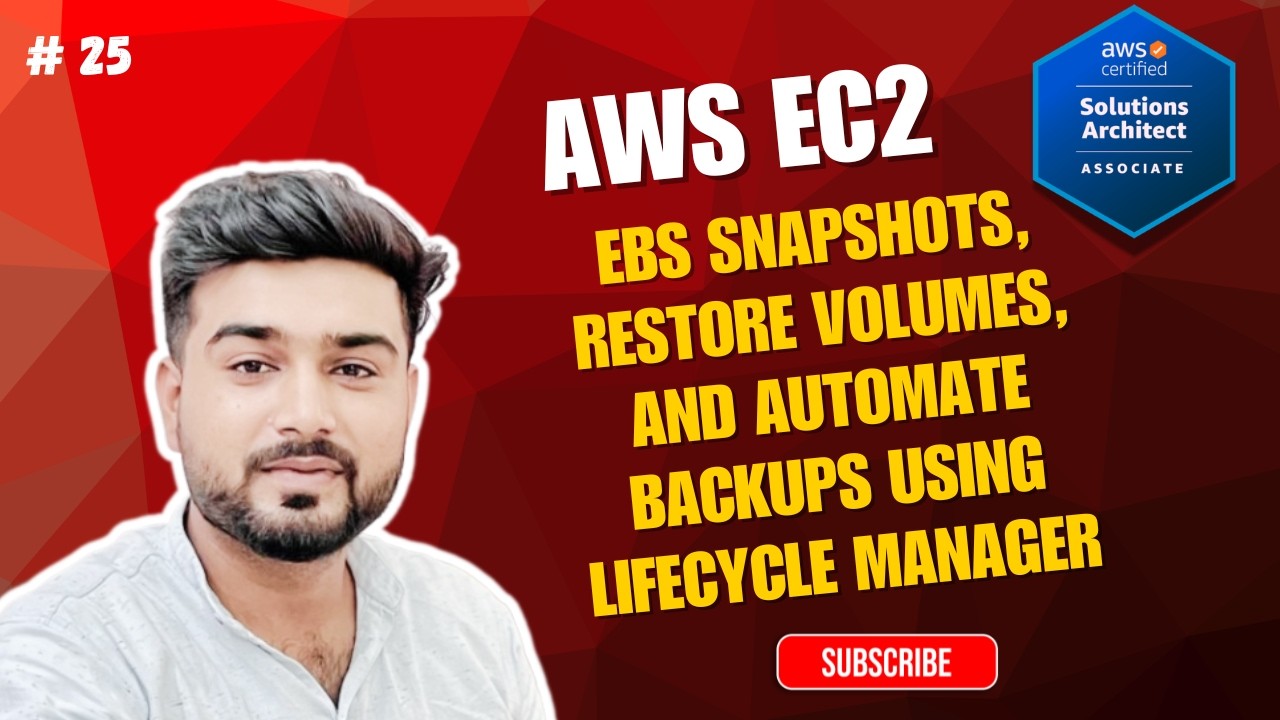 #25 AWS SAA-C03 | Amazon EBS Practical Part 2 | EBS Snapshot, Restore & Lifecycle | AWS Hands-On