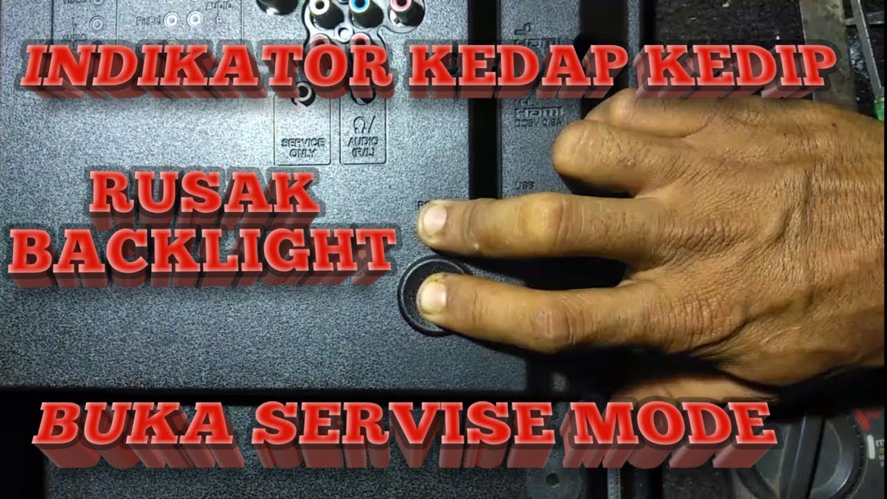 cara memperbaiki tv led sharp tipe LC-40LE265M/LC-32LE180I lampu indikator kedap kedip