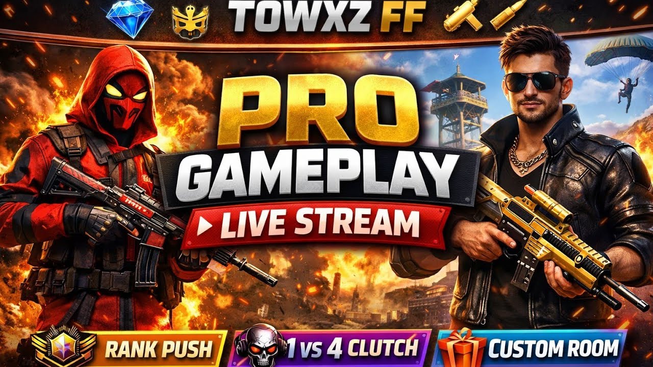 FREE FIRE LIVE STREAM 🔥 CS RANK PUSH | FULL PRO GAMEPLAYWelcome  #HeroicPush #1v4Clutch #GamingLive