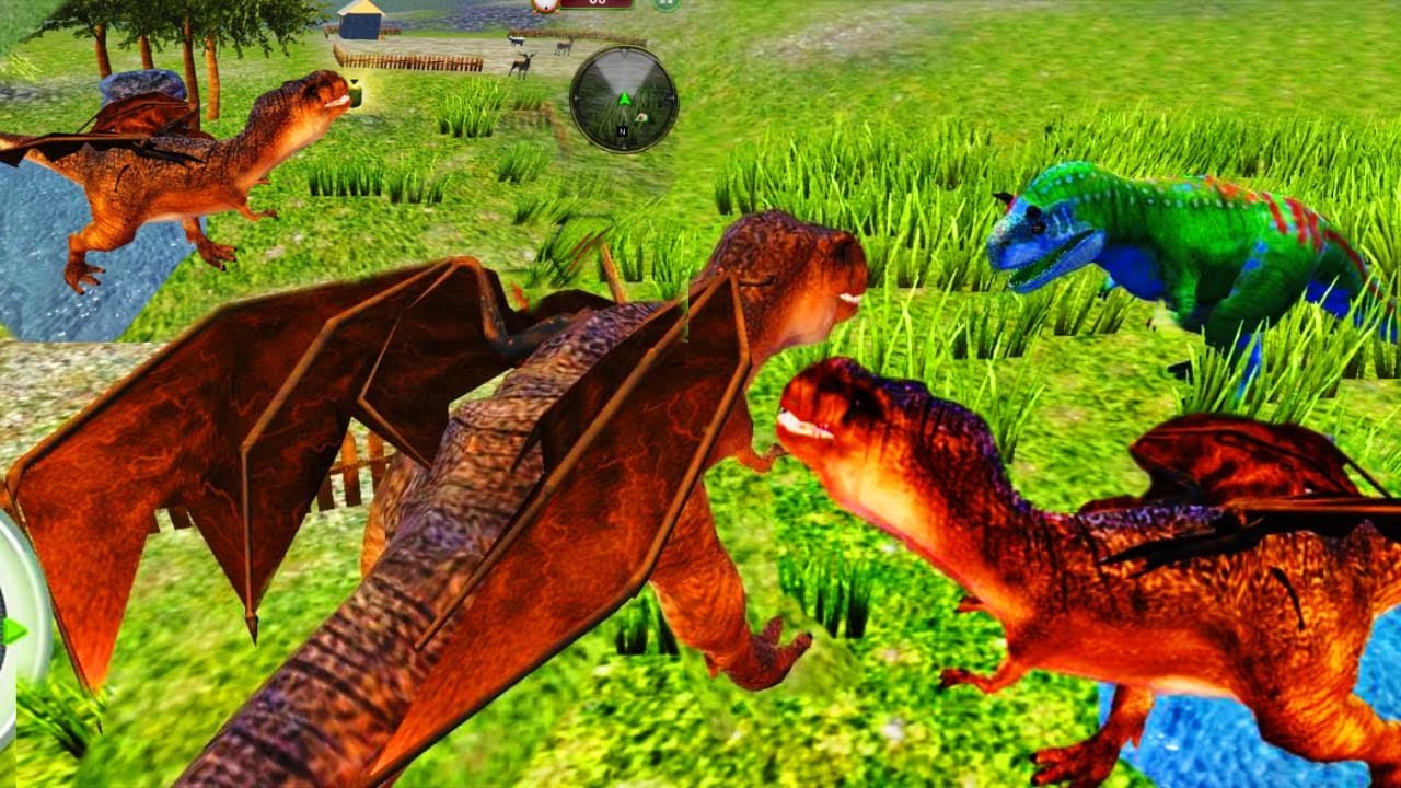 dinosaurs animals trex herbivores and carnivore dinosaurs flying and crash