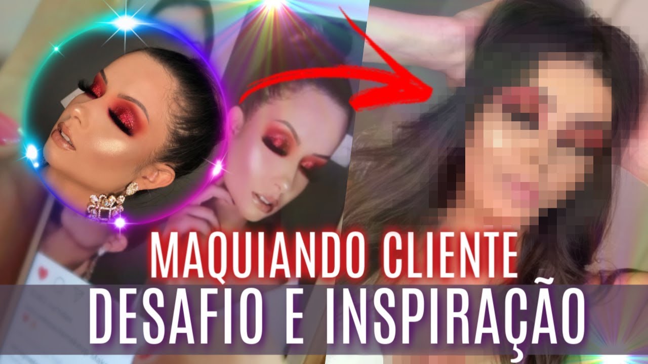 Maquiando Cliente fui DESAFIADA a fazer make VERMELHA da Letícia de Paula | Amanda Pastore