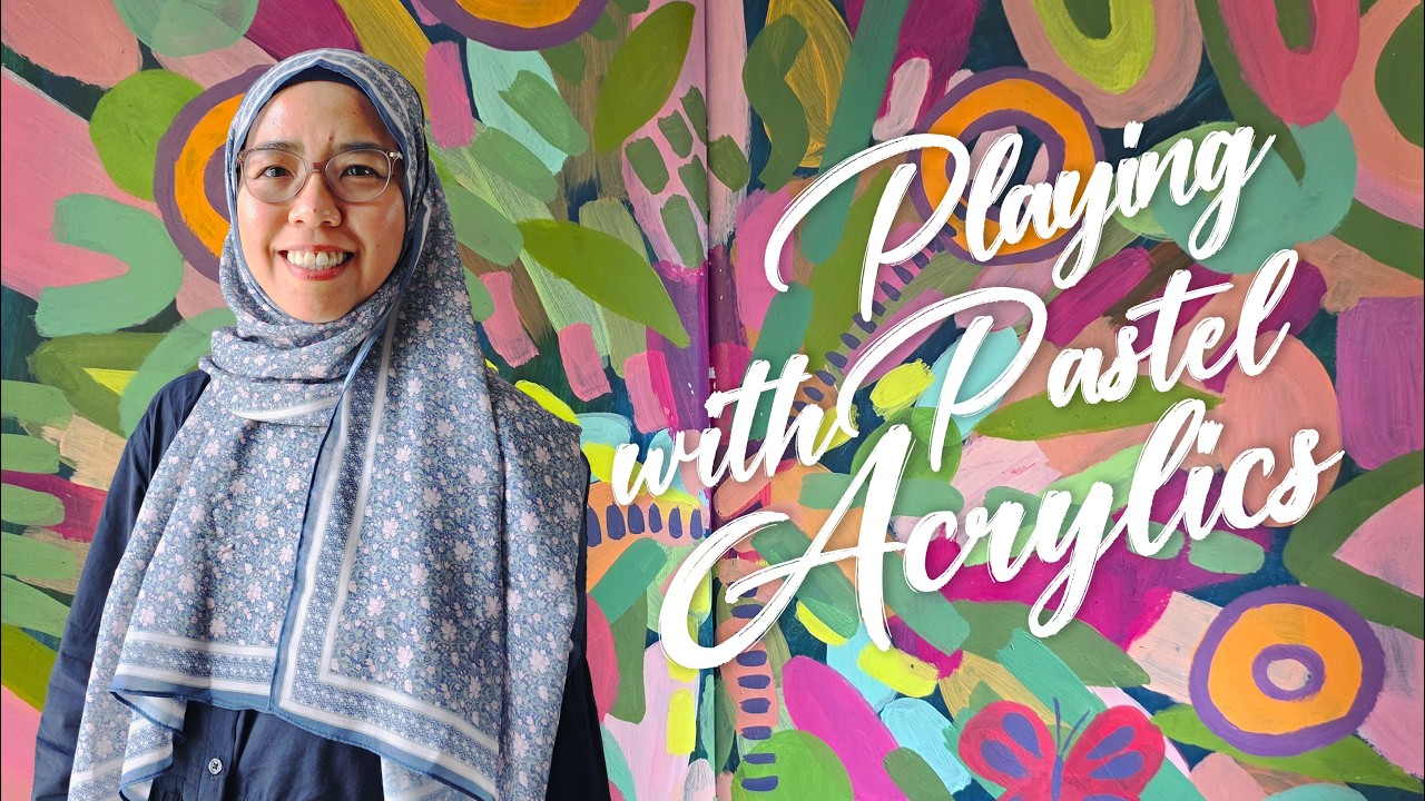 My first time painting with pastel acrylic paints | A Sketchbook Practice