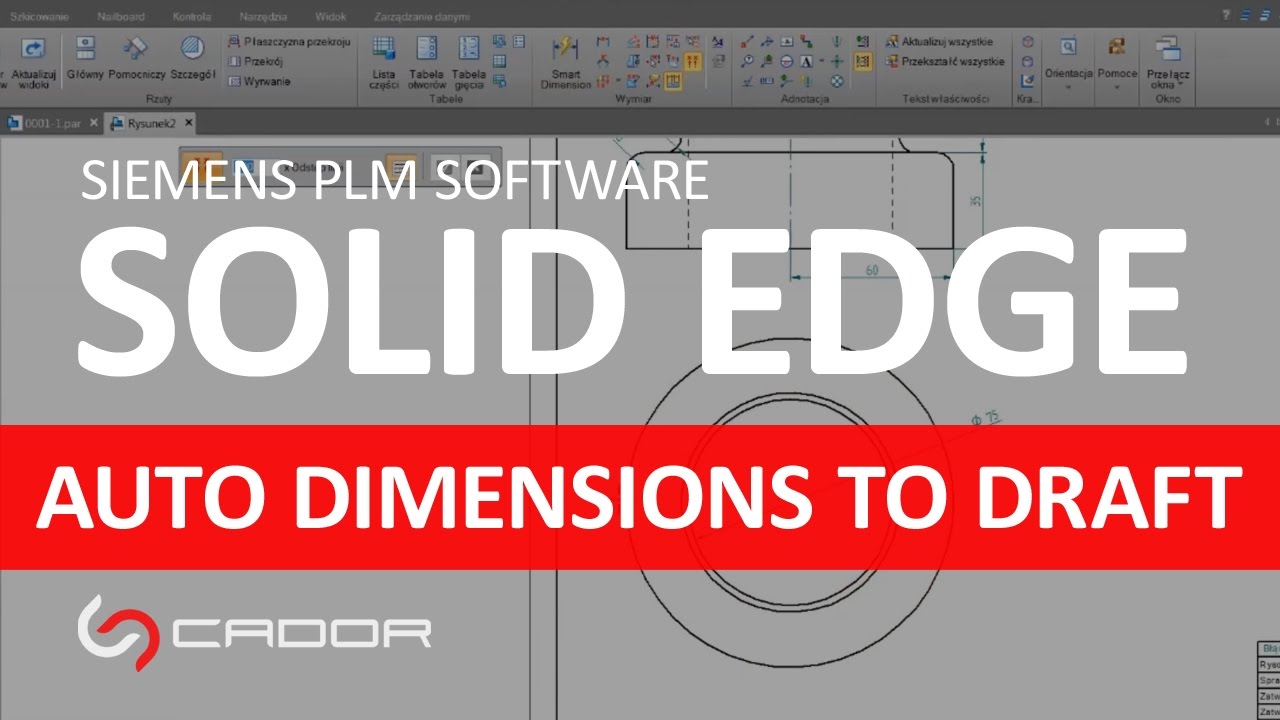 Auto Dimensions to Draft - Solid Edge ST9