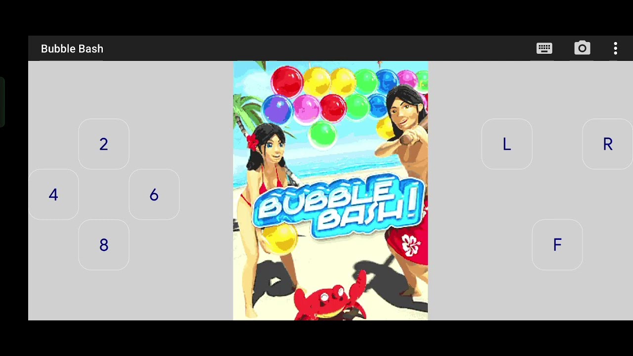 Bubble Bash Java Game - Area 1 West Beach J2ME Loader Emulator 