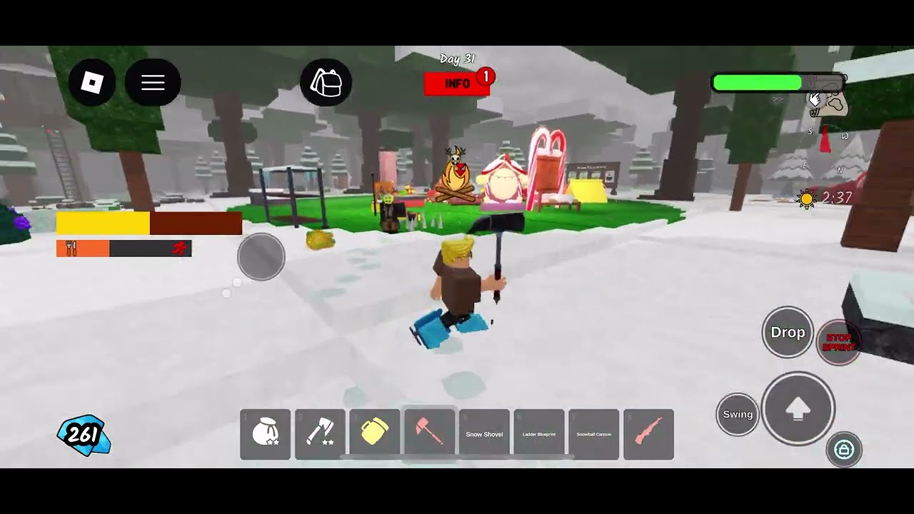 I survived 99 nights in the forest with the best team #roblox
