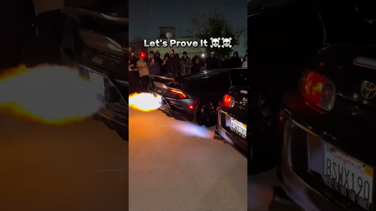 Supra Twin Turbo Vs Lambo Huracan 🤯 #shorts #caredit