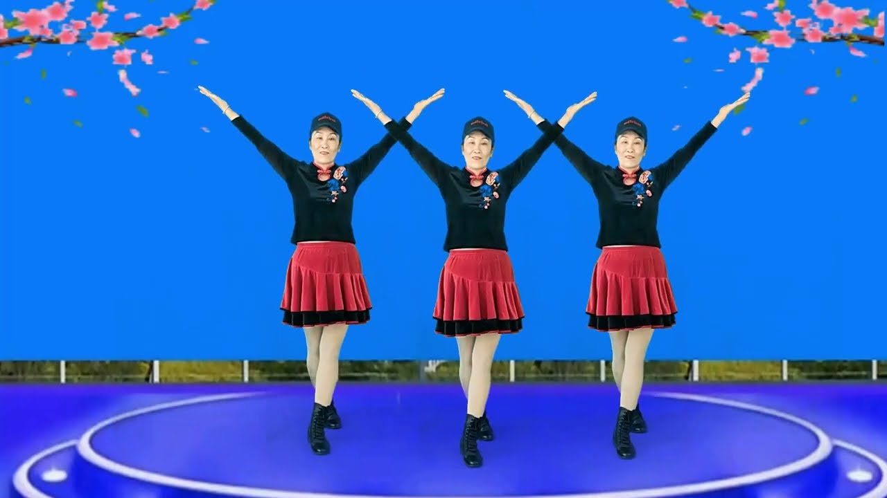 优美背面广场舞《春暖花开》32步零基础入门，老歌新跳一看就会