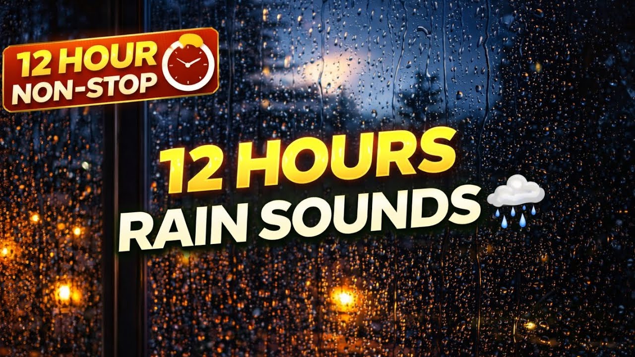 8 Hours Relaxing Rain Sounds for Sleep 🌧️ | Heavy Rain Ambience | 4K Nature Video