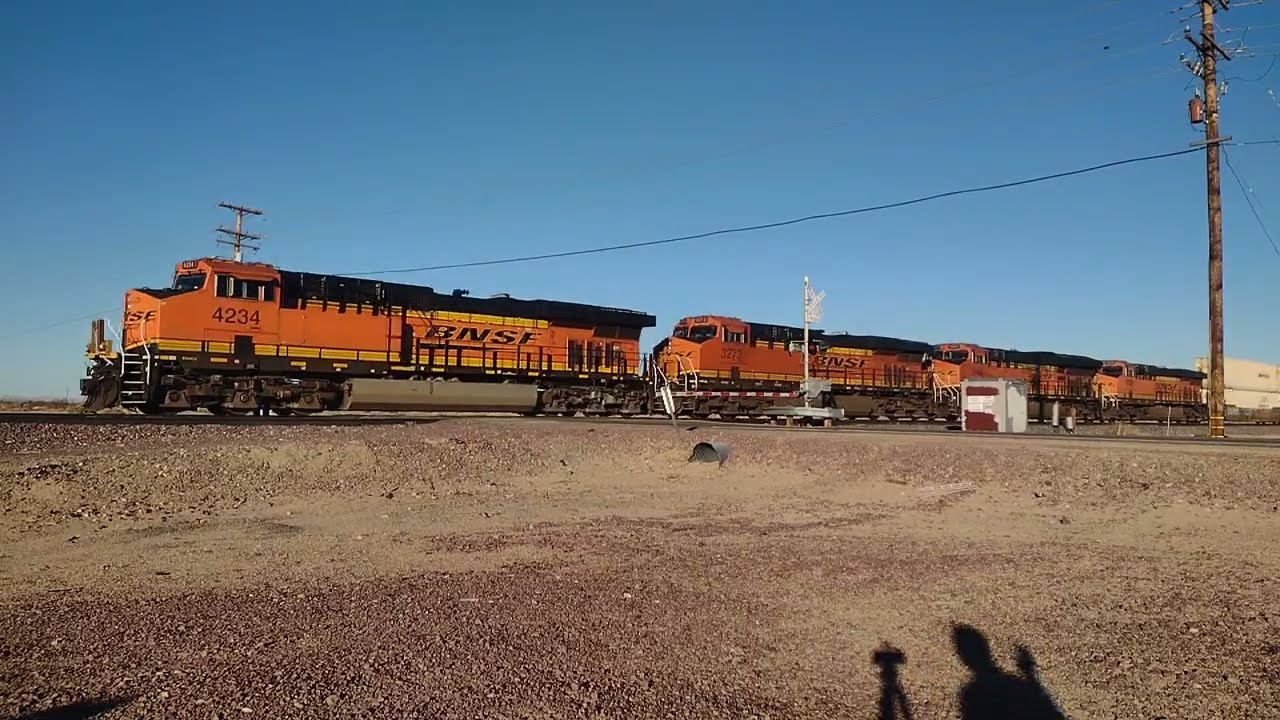 WB BNSF Domestic Intermodal/Port Stack Train At Newberry Springs CA! 