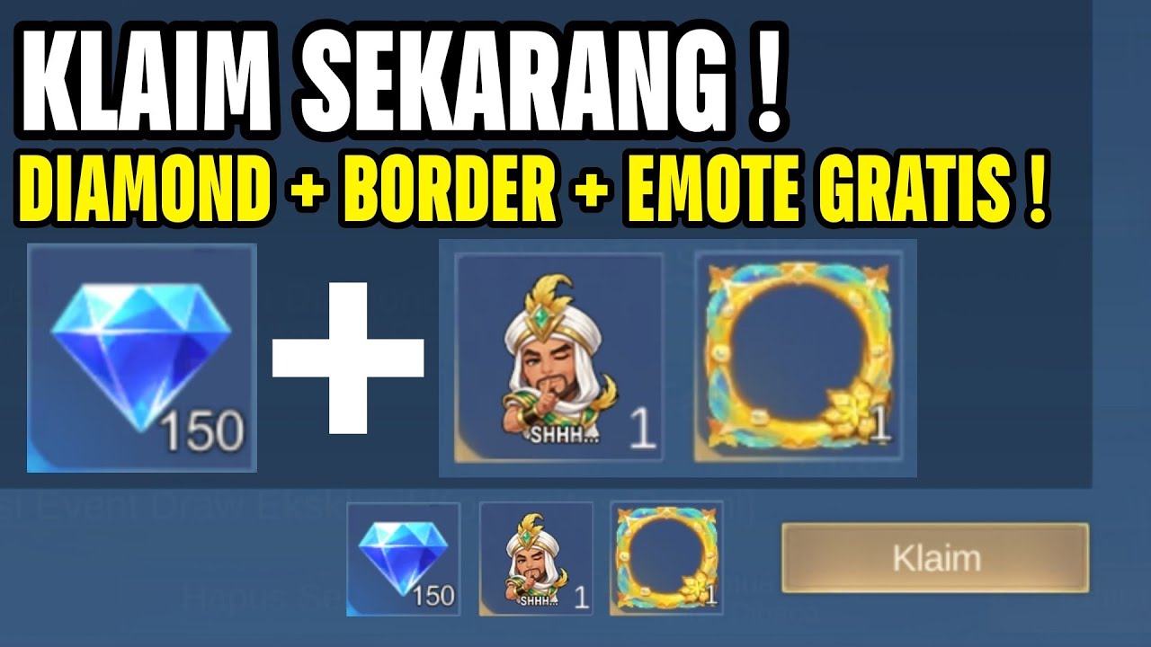 CARA KLAIM KODE REDEEM BORDER AVATAR GOLDEN MONTH 2026 DAN EMOTE KHALED EVENT KONTES KREASI MLBB
