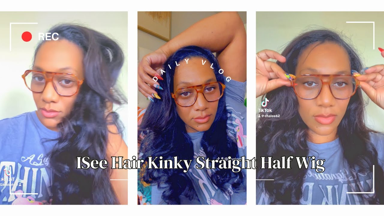 ISee Hair Kinky Straight Half Wig 22 inches