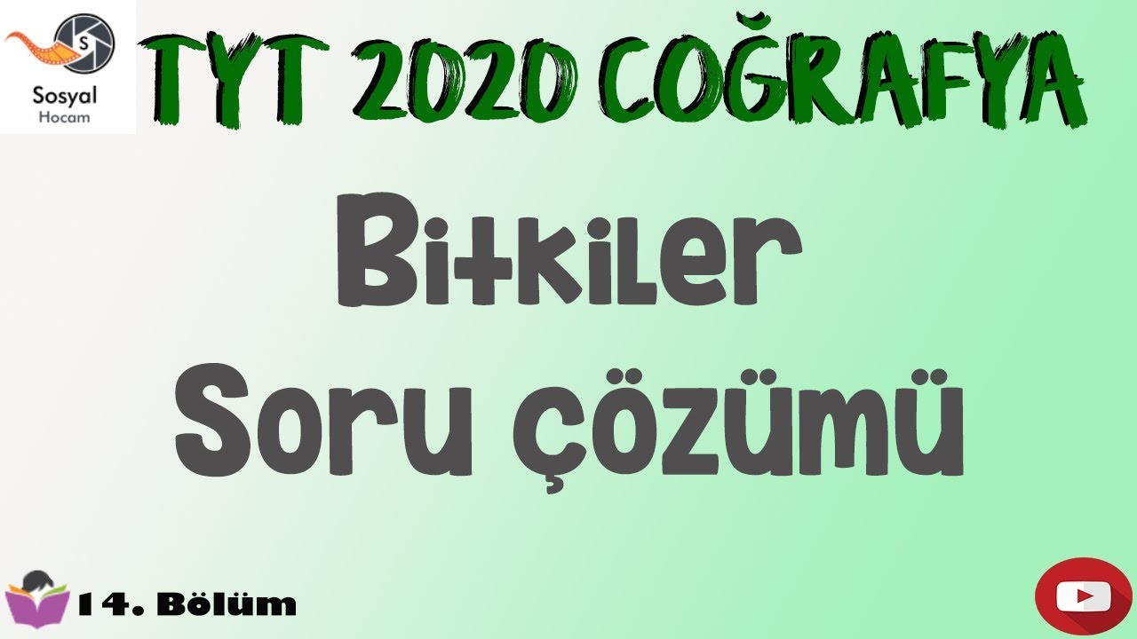 YKS 2020 - Bitkiler Soru Çözümü - TYT Coğrafya