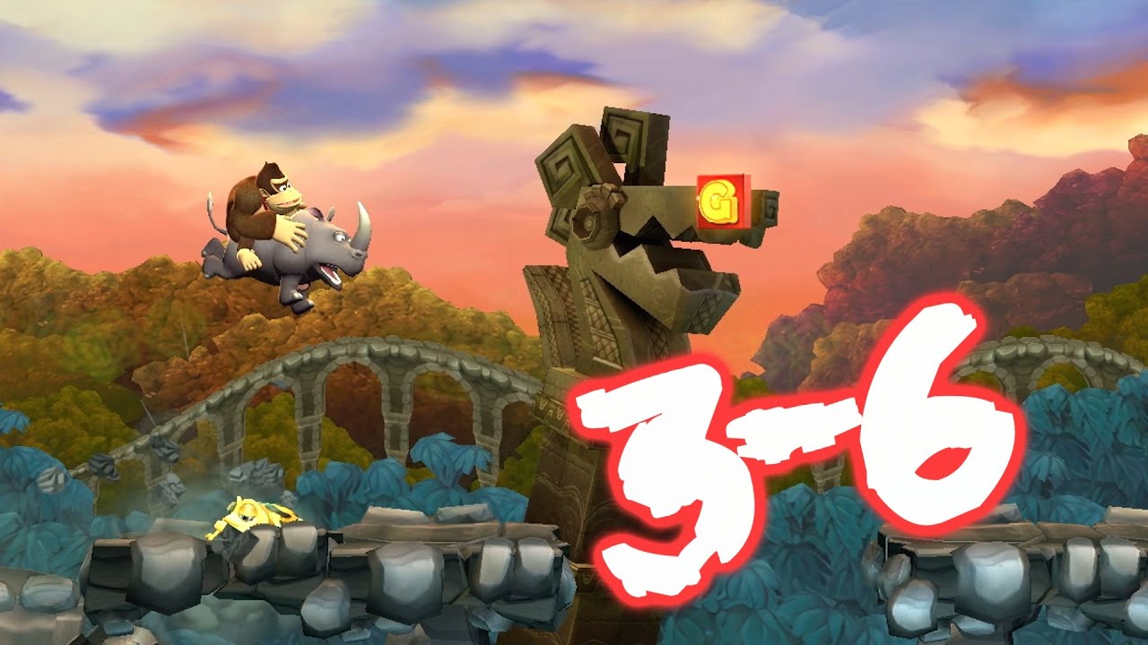 3-6 Temple Topple All Collectibles Guide - Donkey Kong Country Returns HD