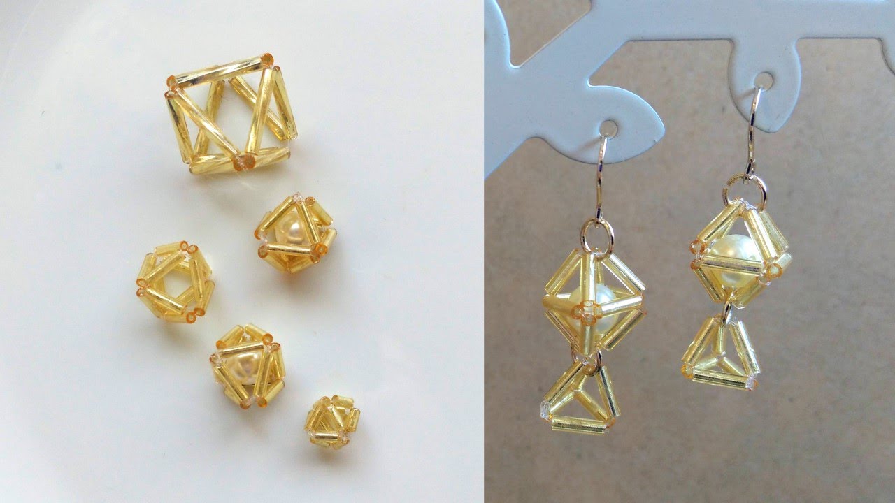 【竹ビーズで作る多面体】正八面体の作り方【図で分かりやすく！】How to make a regular octahedron of beads