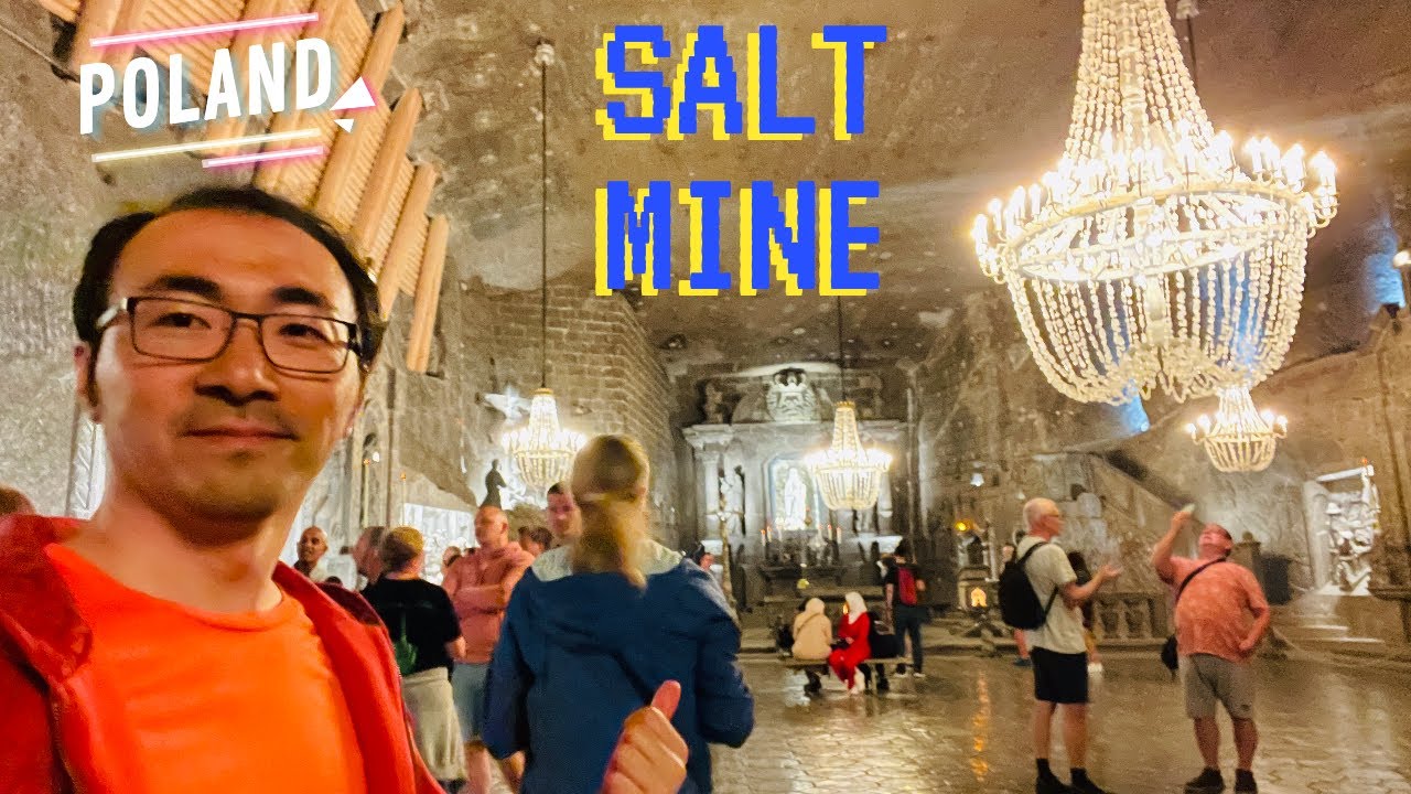 [4k] Poland Wieliczka Salt Mine Full Tour English guide 2022 July