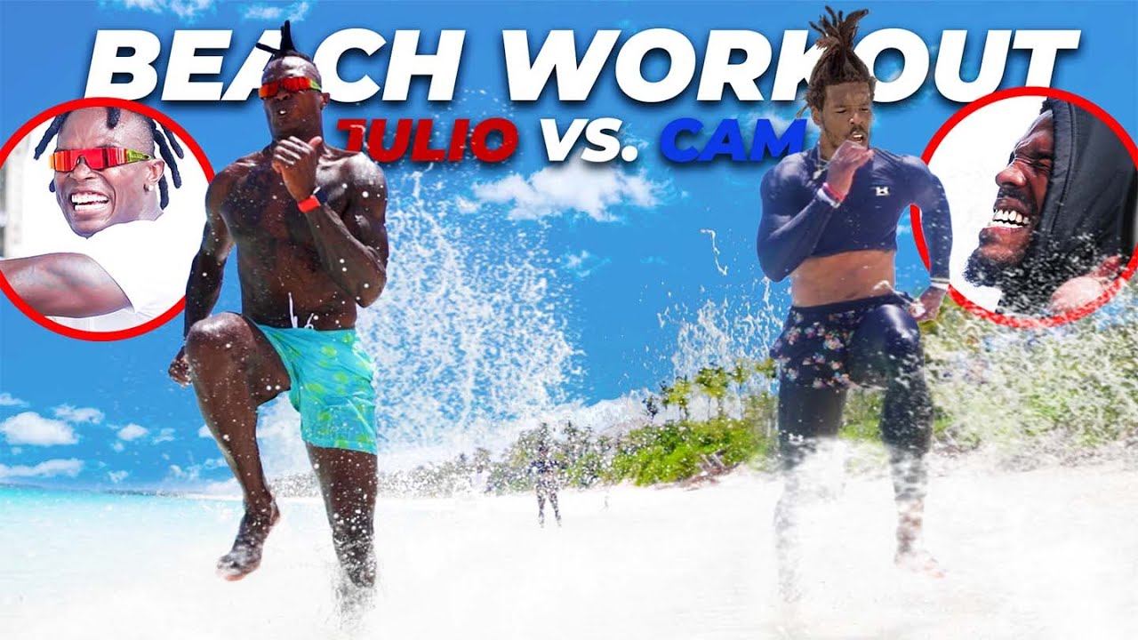 @juliojones1398 INSANE Beach Workout | Bahamas PT 2