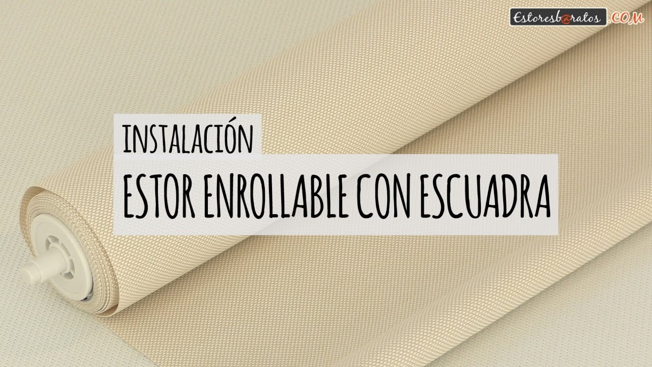 Instalaci&oacute;n de estor enrollable con escuadras distanciadoras