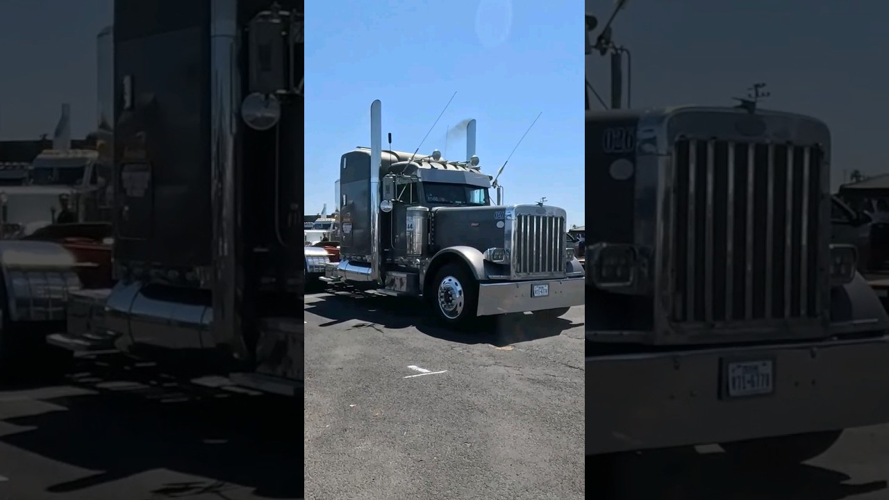 Peterbilt semi choppy idle at Desert Diesel Nationals hot rod semi. diesel truck. show truck.