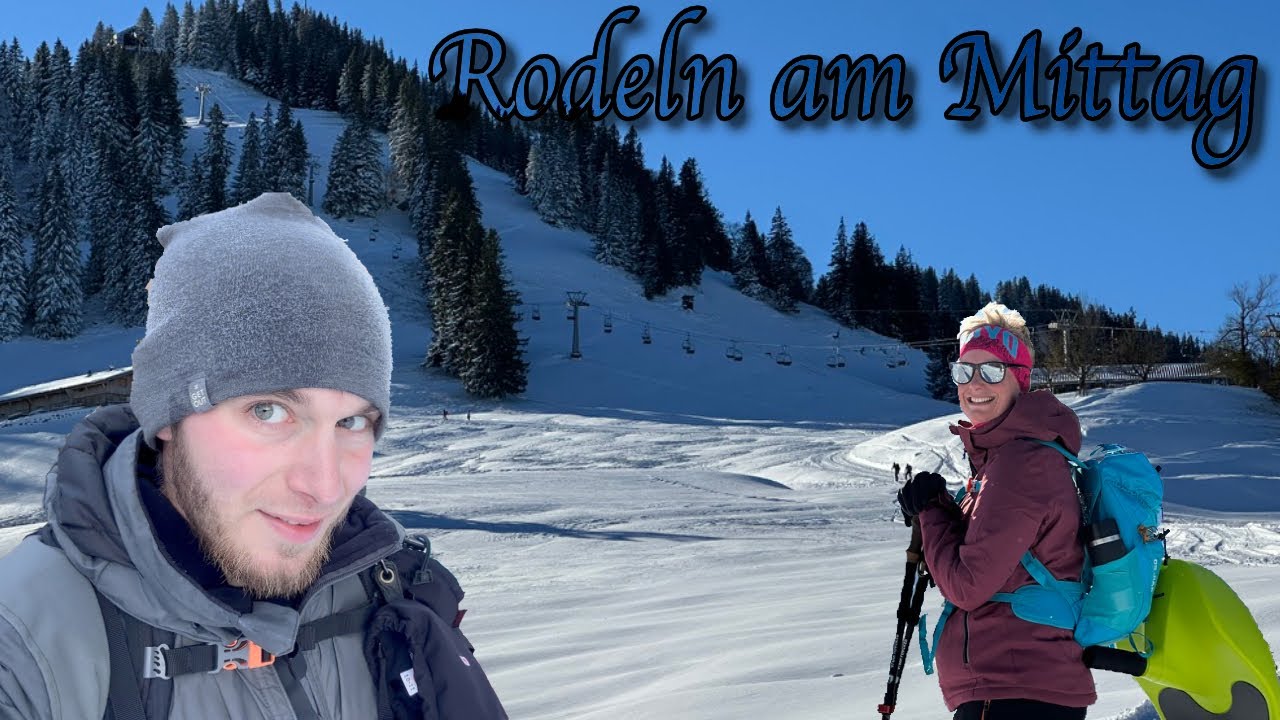 Rodeln am Mittag in Immenstadt im Allgäu - Mini Winterabenteuer