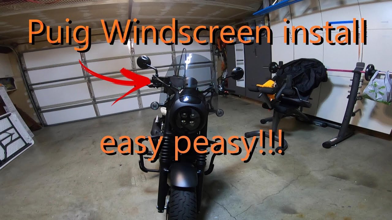 Puig Windscreen install - 2020 Honda Rebel 500