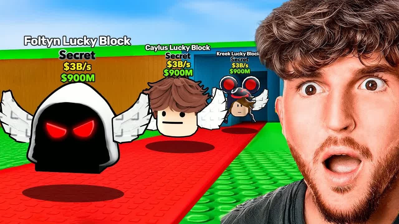 CaylusBlox! I Opened 100 YouTuber Lucky Blocks