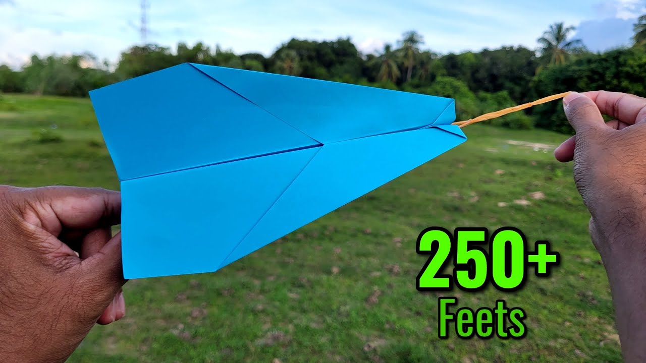 How to Make a Rubber Band Launching Paper Airplane