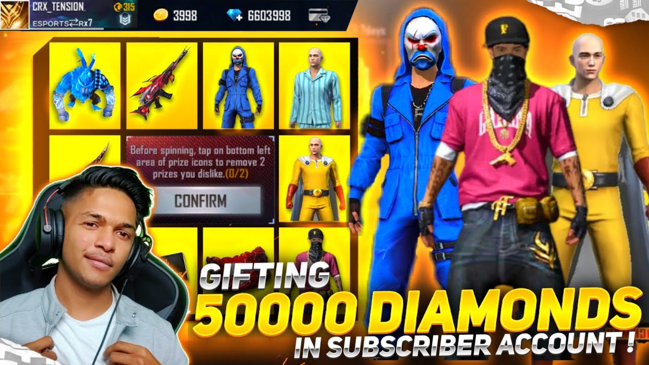 I Took My Subscribe Account From World'Chat On His Birthday Giving 40,000 Diamonds Garena Free Fire