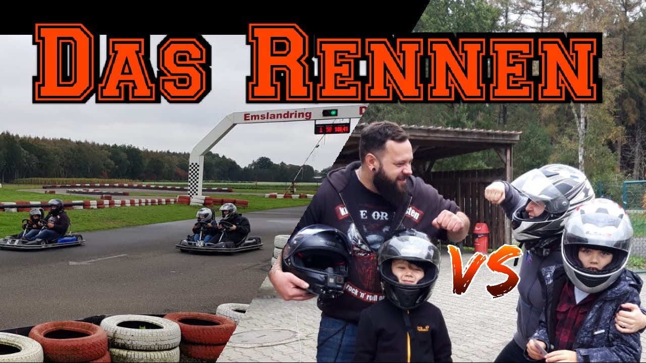 Kart fahren mit Kindern | Geschwister rennen auf dem Emslandring