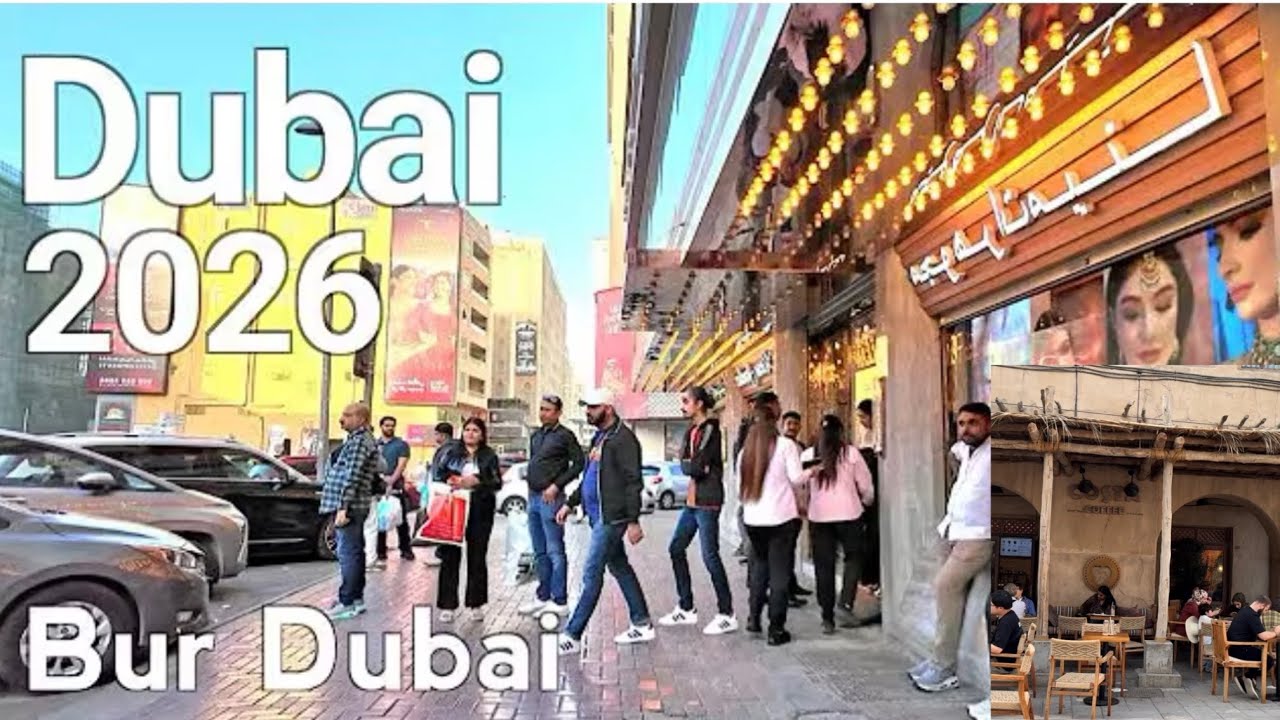 22 Minutes Walking Through Real Dubai Streets 🇦🇪 | Natural Sounds