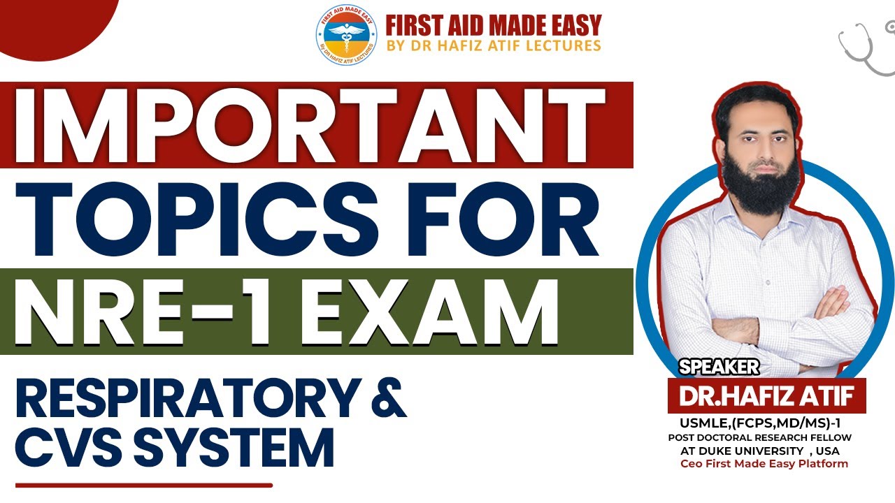 Ace the NRE Exam | Top Topics | Respiratory & CVS | You Must Know | Dr. Hafiz Atif | FAME Platform