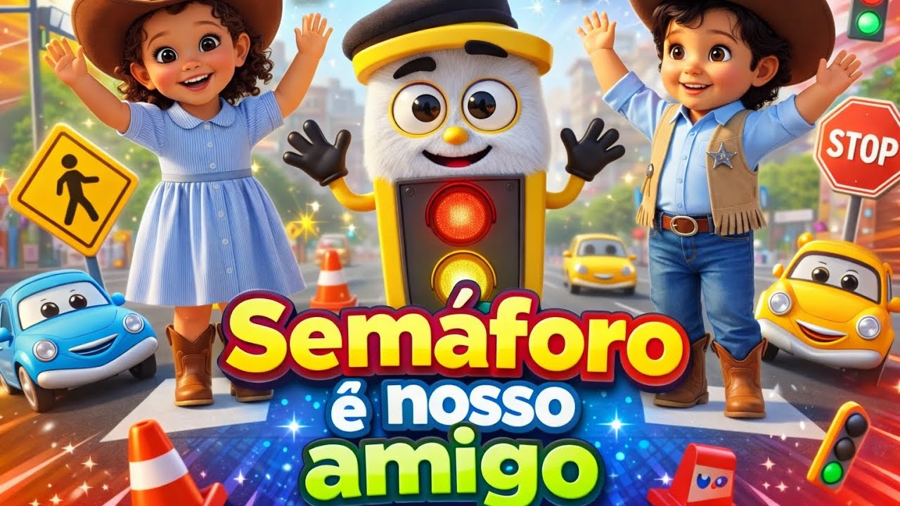 Semáforo amigo - Música dançante e educativa sobre leis de trânsito 